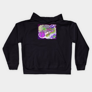 Neon Dragon With 4 Elements Variant 11 Kids Hoodie